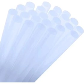 Resim AyrStore Sıcak Silikon Çubuğu 1 kg 11MM-30CM Mum Silikon Kalın Uç Şeffaf 