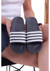 Resim Blue Air 0103 Unisex Iç Dış Mekan Banyo Havuz Plaj Terlik-Gri 