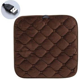 Resim Wm-sbxjrd Usb 5v Araba Isıtma Minderi Kış Kaymaz Koltuk Kılıfı Dokunmatik Anahtarlı Isıtıcı - Kahve 