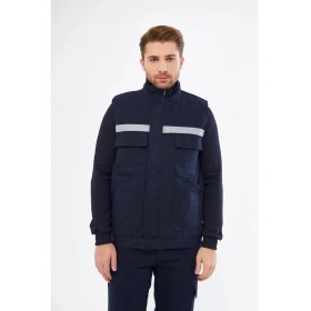 Resim Mesay Kapitoneli Reflektörlü Kışlık Iş Yeleği 