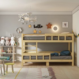 Resim Givayo Wood's Stefani Montessori Yatak Ranza Doğal Ahşap 