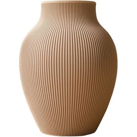 Resim Kabartmalı Modern Dekoratif Vazo - Fibrika Store Beyaz 