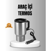 Resim Teknomiy Araç Içi Su Isıtıcı Termos Kupa 12 Watt Enerji Tasarruflu 