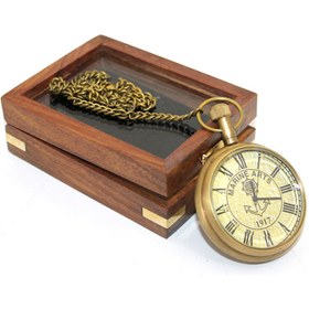 Resim KTT Ahşap Kutulu Köstekli Saat Model 4 Şık Tasarımlı Fonksiyonel Ürün 