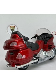 Resim New Ray Honda Gold Wing 1:12 Diecast Motosiklet Model – Lisanslı Metal Maket & Koleksiyon (Kırmızı) 