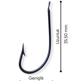 Resim Olta İğnesi - Mustad - 2300 - Lacivert - No: 10 (25'li Paket) 