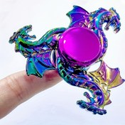 Resim Renkli Gökyüzü Ejderhası Metal Fidget Spinner - Yetişkinler İçin Oyuncak, Dayanıklı & Sessiz Odaklanma Aleti 