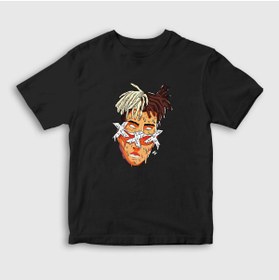 Resim Presmono Unisex Çocuk Siyah Melting Xxxtentacion T-shirt 48110tt 