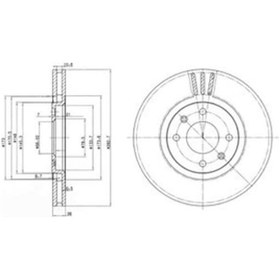 Resim Peugeot 406 Break 2.2 Hdi 2000-2004 Delphi Ön Fren Diski 2 Adet 