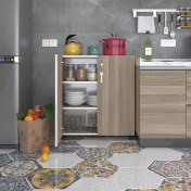 Resim Kenzlife 2 kapılı dolap çilem 088*070*032 crd kilitli tekerlekli banyo mutfak ofis kitaplık ayakkabılık kiler 