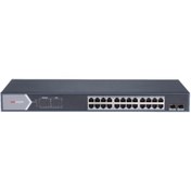 Resim Hikvision Hıkvısıon Ds-3e0526p-e/m 24 Port Gıgabıt 24 Port Poe+ 2 X Sfp 225w Yonetılemez Swıtch 