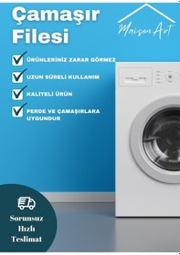 Resim LBag | Çamaşır Yıkama Filesi İpli 40x60 Cm | Çorap Perde Filesi Beyaz 