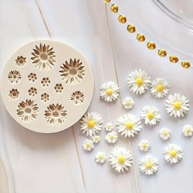Resim 13 adet Daisy Silikon Kalıp Seti - Reçine Dökümü için Çok Yönlü Mum, Sabun, Kil DIY Kalıpları - Şükran Günü, Noel, Cadılar Bayramı, Paskalya, Sevgililer Günü ve Doğum Günleri için İdeal - Ev Dekoru El Sanatları Araçları, DIY El Sanatları Kalıpları | Daisy Desenleri | Dayanıklı Silikon Kalıplar, Daisy El Sanatları 