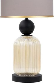 Resim MİNİMAL E-TİCARET & BİLGİ TEKNOLOJİLERİ Lotus Gold Contrast Cam Abajur 