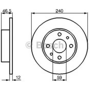 Resim Bosch 0986478353 Ön Fren Aynası Uno 70 (240.5X12x4dl) 