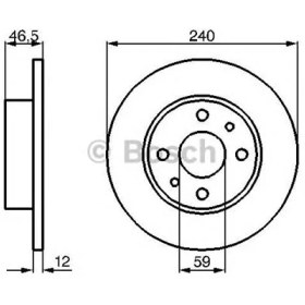 Resim Bosch 0986478353 Ön Fren Aynası Uno 70 (240.5X12x4dl) 