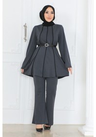 Resim Bestenur River Tunik Pantolon İkili Takım 1299 - Antrasit 