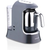 Resim Korkmaz Kahvekolik Aqua Cosmica Krom Kahve Makinesi A862-08 