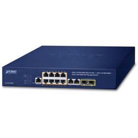 Resim Planet PL-GS-4210-8P2C 8 Port Gigabit 2 Port SFP 120 W Yönetilebilir PoE Switch Planet