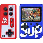 Resim qasul Sup Retro Gameboy Oyun Konsolu Mini Atari 2 Oyunculu Mavi 