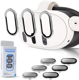 Resim Oculus Meta Quest 3 Aksesuarlarıyla Uyumlu 2'li Paket Kamera Lensi Koruyucu, İnce 9H Temperli Cam, Alaşımlı Çerçeve Çizilmez, Yüksek Çözünürlük, Kılıf Dostu (Şerit, Siyah) 