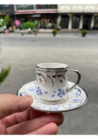 Resim Blue Porselen Kahve Fincan Takımı 6 Kişilik 
