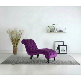 Resim Ebrar Home Design Lüks Kadife Kapitoni Uzanma Koltuğu - Modern Josephine Köşe Koltuk 