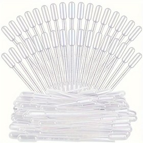 Resim 100 adet Tek Kullanımlık Plastik Transfer Tüpleri - Esansiyel Yağlar & Kimyasal Deneyler için Şeffaf Hassas Damlatıcılar, Boyut 14.5cm*14.99cm*15.49cm*0.28cm, Laboratuvar & Kozmetik Kullanımı için İdeal, Dayanıklı Malzeme, Bilimsel Araştırmalar / Güzellik Endüstrisi Profesyonelleri için 
