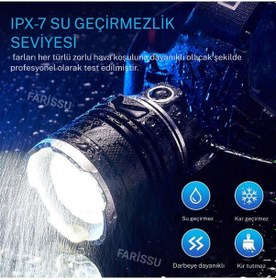 Resim 30w Ultra Güçlü Kafa Lambası 3000 Lümen + 2 Adet Yedek Pil Hediye Siyah 