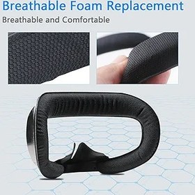 Resim AODELAN Compatible with Oculus Quest 2 Face Bracket Replacement,VR Breathable Foam Face Pad Protective for Meta Quest 2,Comfortable Face Cover Cushion VR Accessories 