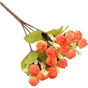 Resim Shineyee Gün Batımı Rengi 15lı Gül Tomurcuğu Yapay Çiçek Demeti - Ev Dekorasyonu, Düğün, Kafene İçin Uzun Süre Güzel Kalır 