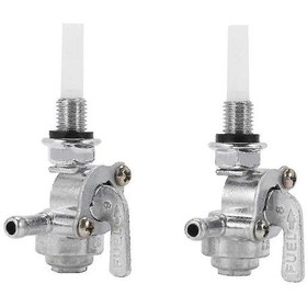 Resim 2x Evrensel Benzin Musluğu Benzin Anahtarı Jeneratör Gaz Motoru Yakıt Tankları İçin. 
