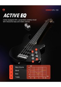 Resim Donner Dpj-100 Pj-style Bas Gitar Siyah 