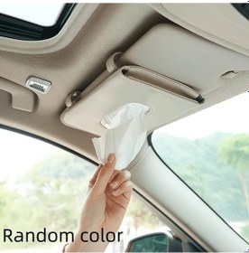 Resim Xuweiwei Çeşitli Modeller Güneşlikli Suni Deri Araç Mendil Kutusu Saklama Çantası 