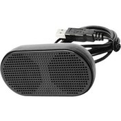 Resim 2x Mini USB Stereo Hoparlör Çift Boynuz Üniteleri Dahili Ses Kartı Dekoder Siyah (Yurt Dışından) 