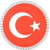 Resim Türkiye Bayrak Yuvarlak - Cırt - Patch - Peç - Arma - 8 Cm Kırmızı 