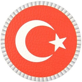 Resim Türkiye Bayrak Yuvarlak - Cırt - Patch - Peç - Arma - 8 Cm Kırmızı 