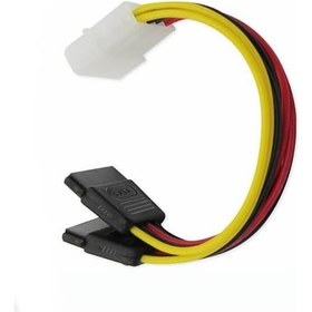 Resim Koodmax 2 Adet Sata Power Kablosu 2 Li 15cm Çoklayıcı Güçlendirilmiş Bakır Kablo 