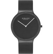 Resim Obaku Denmark V307gxbbmb Quartz Hasır Siyah 40 Mm Erkek Kol Saati Gri 