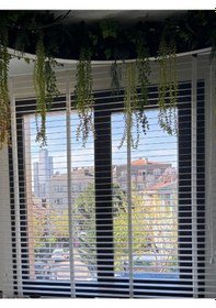 Resim Beyaz 50 Mm Ahşap Görünümlü Jaluzi Beyaz 