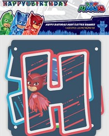 Resim Balonevi Lisanslı Pj Masks Temalı Happy Birthday Banner 