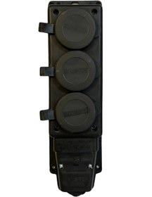 Resim NEAD ARAS Nead Kauçuk Üçlü Grup Priz Kablosuz Siyah (4 Adet) 