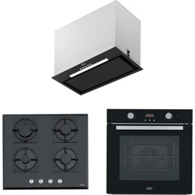 Resim Fbfe Bk Matt A52 Aspiratör Fhns 604 4g Bk C Ocak Fsl 86 H Bk Fırın Siyah Ankastre Set 