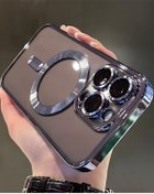 Resim Fibaks Apple Iphone 11 Pro Max Uyumlu Kılıf Kamera Lens Korumalı Magsafe Şarji Şeffaf Renkli Yumuşak Kapak 