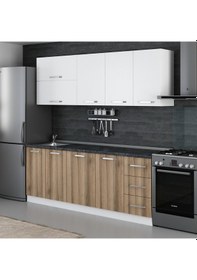 Resim Minar 215 Cm Mutfak Dolabı Beyaz Dore 215-D1 Beyaz 