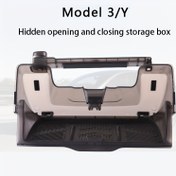 Resim Tüm Model Y/3 için Uygulanabilir for TESLA Aksesuarları, Orta Konsol Saklama Kutusu, Ekran Altı Merkezi Gizli Saklama Kutusu, for Tesla Orta Konsol İç Depolama Kutusu İçin Uygun - Tatil Hediyesi - Araba Tutkunları Arasında Favori 