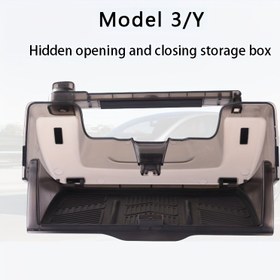 Resim Tüm Model Y/3 için Uygulanabilir for TESLA Aksesuarları, Orta Konsol Saklama Kutusu, Ekran Altı Merkezi Gizli Saklama Kutusu, for Tesla Orta Konsol İç Depolama Kutusu İçin Uygun - Tatil Hediyesi - Araba Tutkunları Arasında Favori 