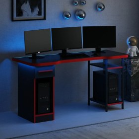 Resim X-Force Phoenix 1 Ç Metal Raf Ayaklı Oyuncu Masası Rgb LED Işıklı - Set 6 