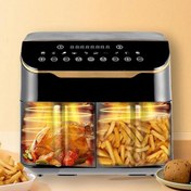 Resim Yui M45 8 L (4+4) Seramik Çift Hazneli Smart Beyaz Airfryer Fritöz Yui