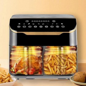 Resim Yui M45 8 L (4+4) Seramik Çift Hazneli Smart Beyaz Airfryer Fritöz 